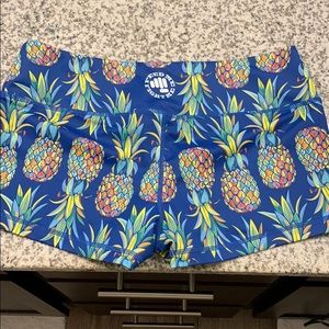 Feed Me Fight Me Blue Pineapple Athletic Shorts